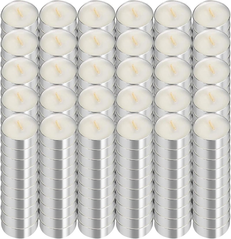 Unbreakable - Tea Light Candles 300 Pack – Unscented Long Lasting 3 Hour Burn – White Smokeless Tealights for Decoration, Holiday, Party, Wedding, Home Use - Image 1